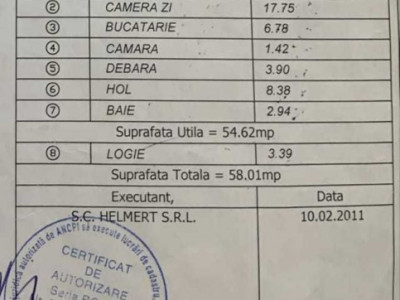 Narcisa, 2 camere la parter cu balcon intabulat