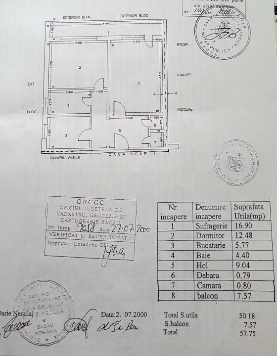 Orizont - STRADAL, Apart 2 cam decomandat, renovat, balcon lung