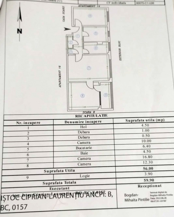 Apartament 3 camere, zona Centrală – Parcul Cancicov, etaj 1 din 4, spatios