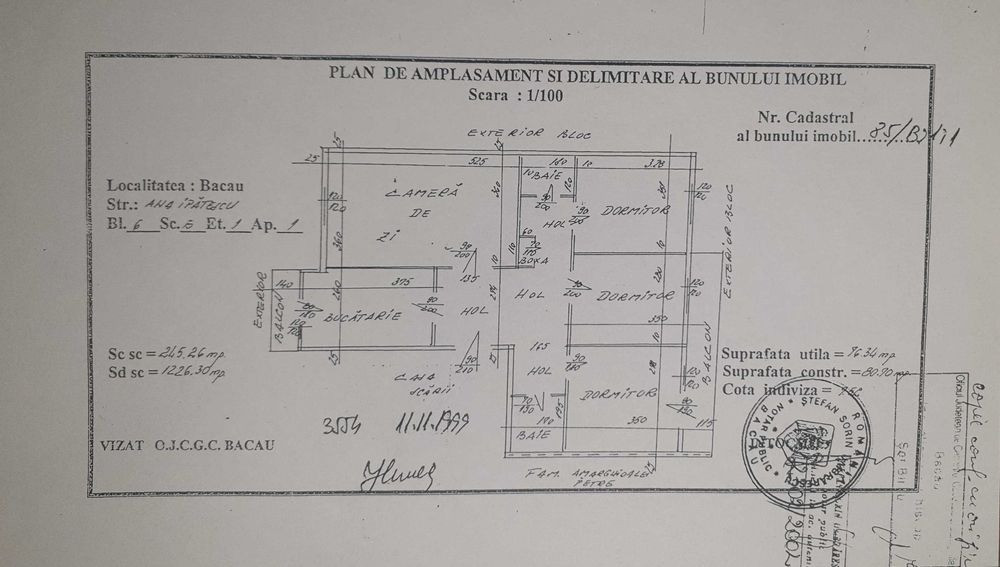 Bistrita Lac - Apartament 4 camere Decomandat, etaj 1/4, 80mp